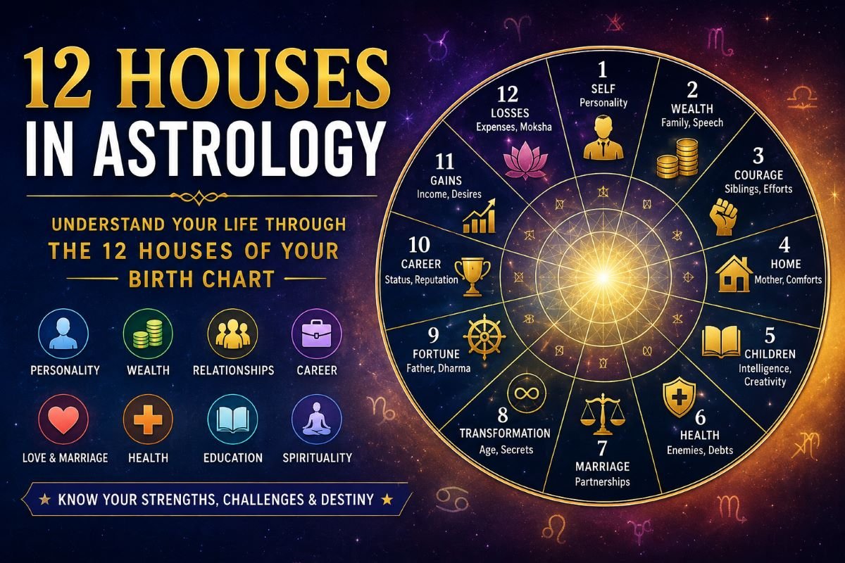 The 12 Houses of a Horoscope and Their Significance in Vedic Astrology