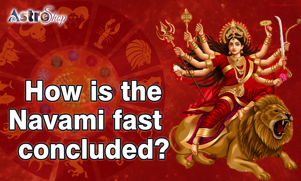 How is the Navami fast concluded?