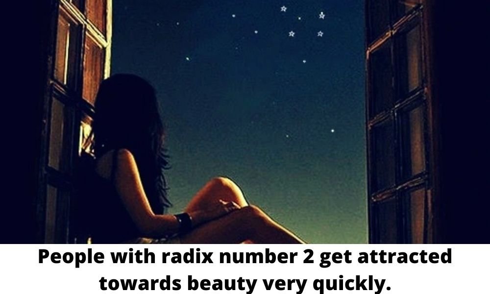 People with radix number 2 get attracted towards beauty very quickly.
