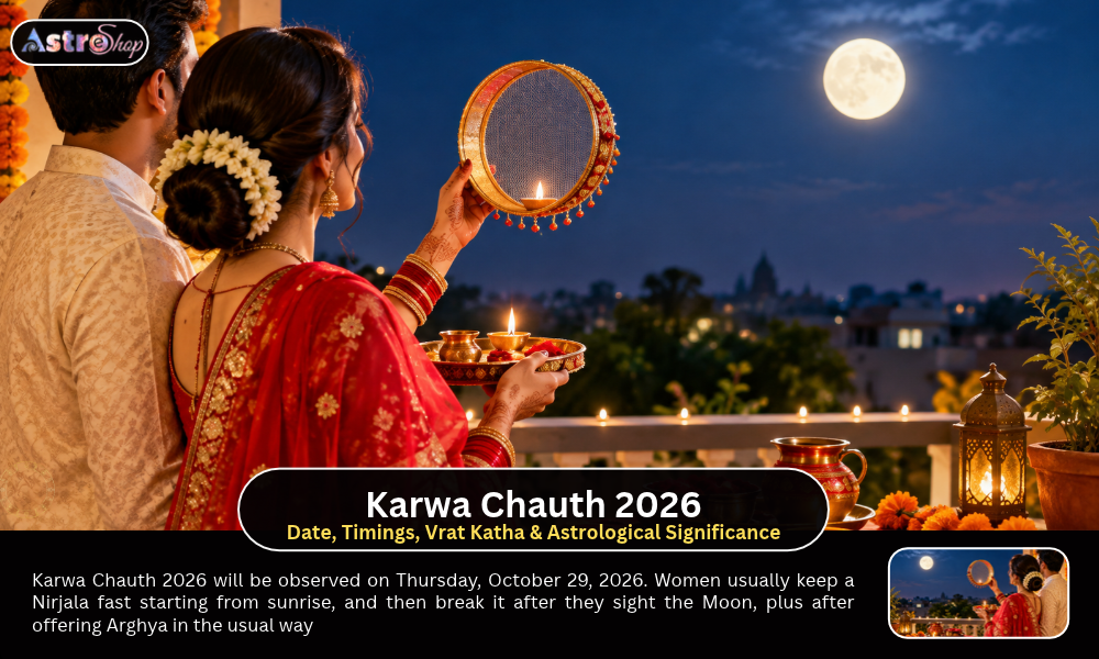 Karwa Chauth 2026: Date, Moonrise Time &amp; Puja Muhurat